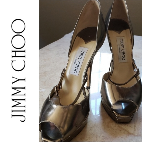 Jimmy Choo Shoes - Jimmy Choo Platinum 4" heels sz euro 37